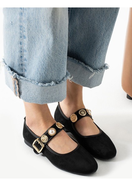 Lessy Süet Aksesuar Detaylı Düz Taban Günlük Kadın Babet fiyatları