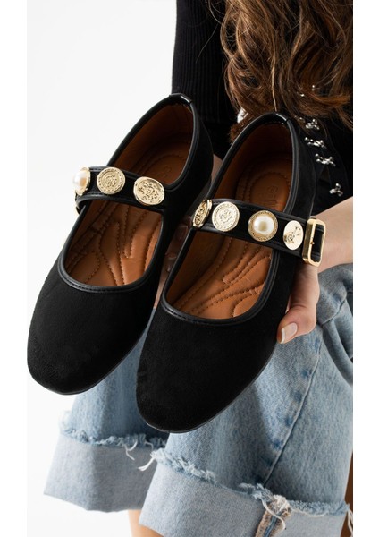 Lessy Süet Aksesuar Detaylı Düz Taban Günlük Kadın Babet fırsatları