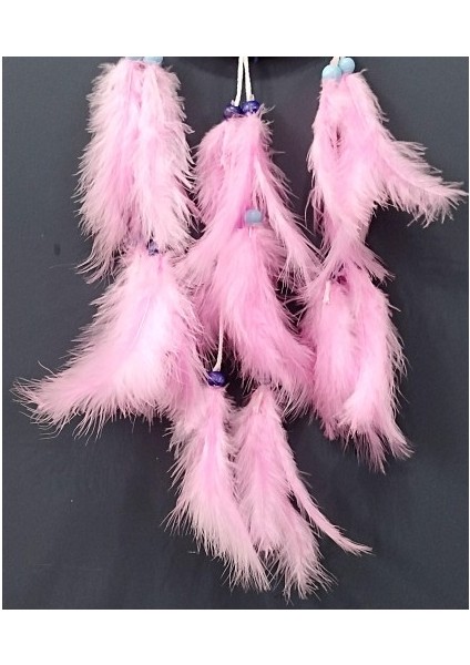 Pembe Kuş Tüylü Dream Catcher El Yapımı Rüya Kapanı Duvar Süsü Tdrtr fiyatları