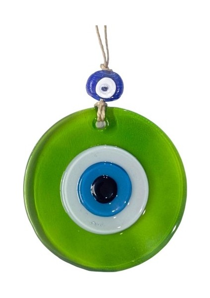 Şeffaf Yeşil Nazar Boncuklu Duvar Süsü 10 cm Cam Duvar Dekoru Tdrtr fiyatları