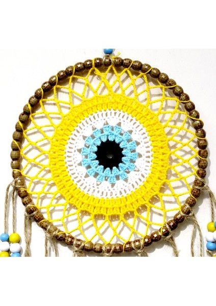 Sarı Motifli Renkli Boncuklu El Yapımı Duvar Süsü Tdrtr fiyatları