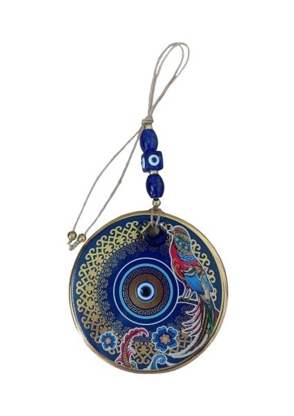 Yaldızlı Bülbül Kuşlu Çicekli Nazar Boncuklu Duvar Süsü Camlı Duvar Dekoru Tdrtr fiyatları