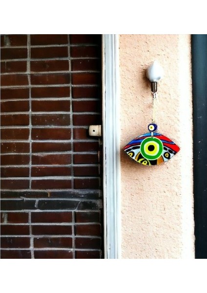 Yeşil Göz Modelli Füzyon Cam Duvar Dekorasyonu Tdrtr