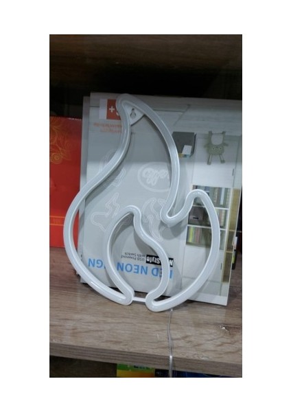 Duvara Asmalı Neon Alev 30×23 cm Tdrtr