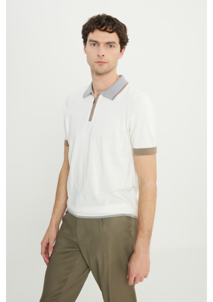 %100 Pamuk Standart Fit Normal Kesim Bisiklet Yaka Triko Tişört