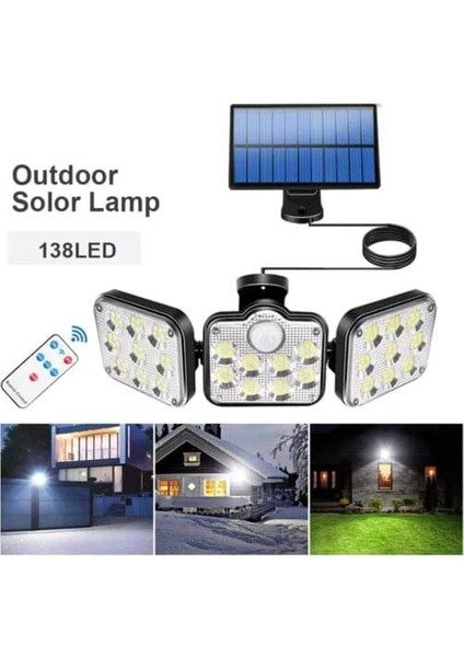 LED Solar Uzaktan Kumandalı 3 Modlu Bahçe Garaj Lambası,bahçe Lambası fiyatları
