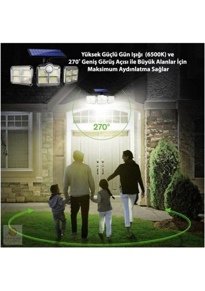 LED Solar Uzaktan Kumandalı 3 Modlu Bahçe Garaj Lambası,bahçe Lambası modelleri