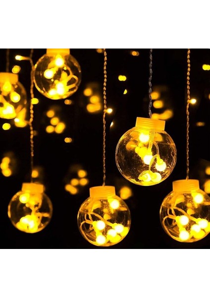 Ampul Top Perde LED Işık Dekoratif Dilek Topu Fişli Animasyonlu,gün Işığı,ışıklı Top LED