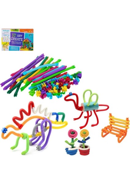Nessiworld Babygo Yapıcı Bükme Oluşturma 3D Yapım Seti