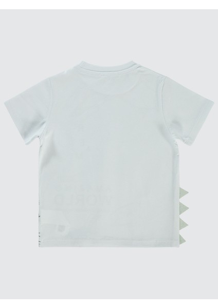 Dinozor World Baskılı 2-5 Yaş Tişört Beyaz fiyatları
