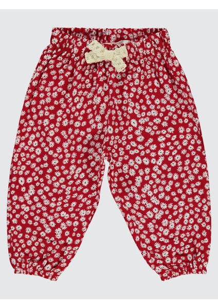 Kız Bebek Pantolon 6-18 Ay Kırmızı