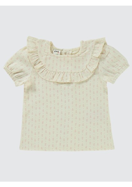 Kız Bebek Şortlu Takım 6-18 Ay Ekru modelleri