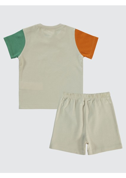 Erkek Bebek Şortlu Takım 6-18 Ay Taş Rengi modelleri
