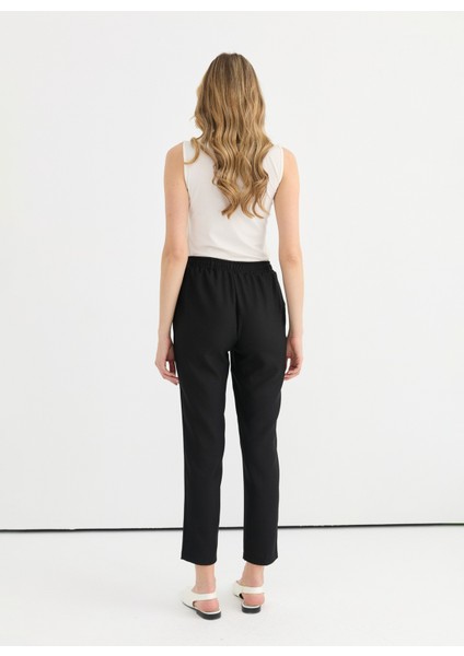 Normal Bel Standart Siyah Kadın Pantolon 25YSL5363 modelleri