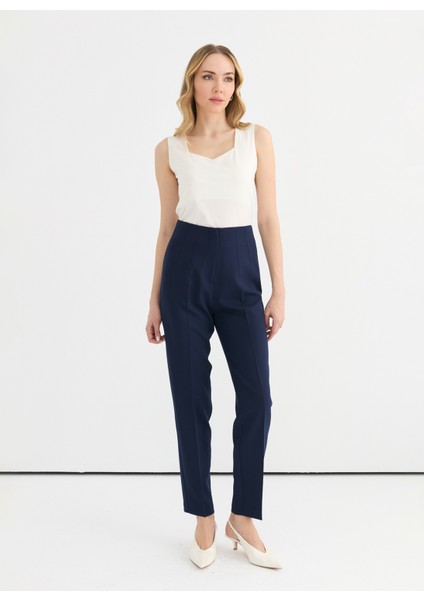 Normal Bel Standart Lacivert Kadın Pantolon 25YSL5352 fiyatları