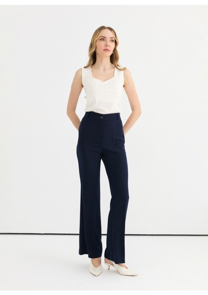 Normal Bel Standart Siyah Kadın Pantolon 25YSL5346