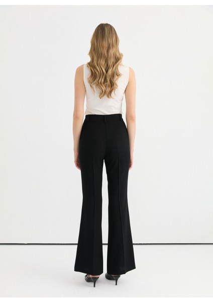 Normal Bel Standart Siyah Kadın Pantolon 25YSL5346 modelleri