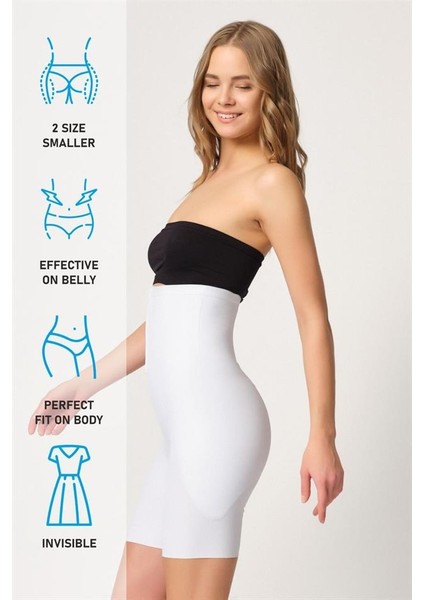 Beyaz Emay 2832 Yüksek Bel Balen Destekli Agraflı Lazer Korse indirimleri