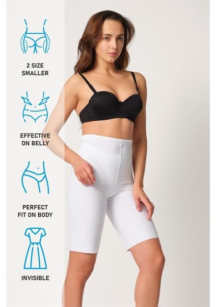 Beyaz Emay 2923 Yüksek Bel Karyokalı Paçalı Lazer Korse indirimleri