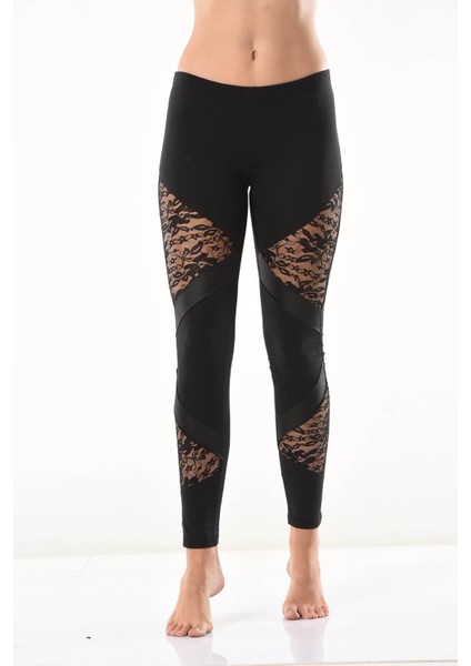 Beruflic Güpür Dantel Detaylı Kadın Tayt 0583 modelleri