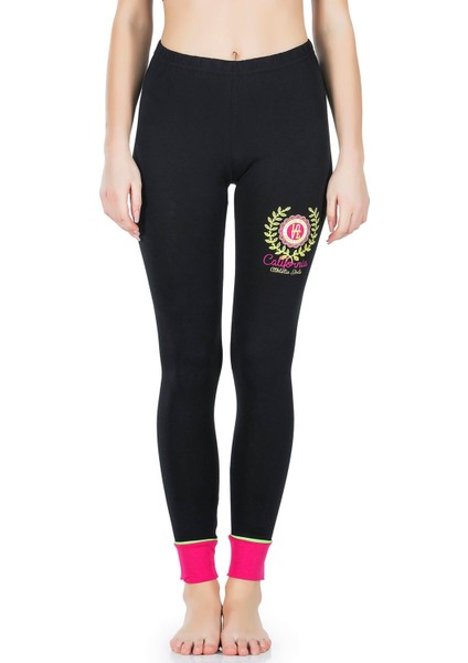 Beruflic Baskılı Yüksek Bel Kadın Tayt 0538