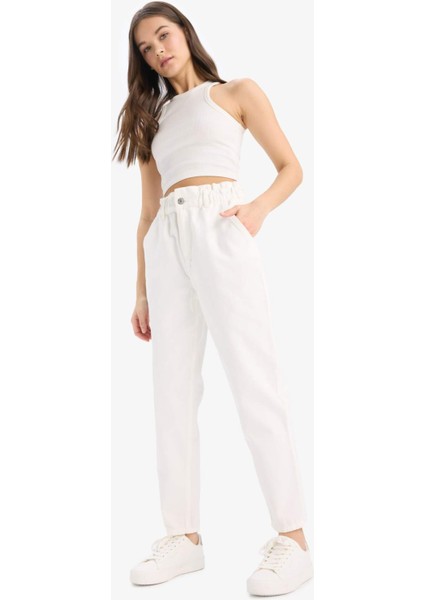 Paperbag Gabardin Kumaş Pantolon Cepli Standart Paça S2790AZ25SP