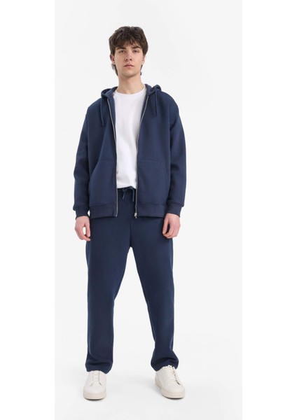 Comfort Fit Kapüşonlu İçi Yumuşak Tüylü Basic Düz Kalın Fermuarlı Sweatshirt D7599AX25SP fiyatları