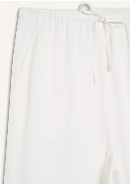 Keten Karışımlı Palazzo Pantolon Wide Leg Geniş Bol Paça Üç Cepli Normal Bel Basic Düz Standart Boy C4545AX25SP fiyatları