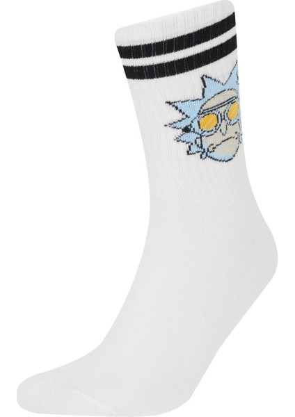 Erkek Rick and Morty 2'li Pamuklu Uzun Çorap E5085AXNS