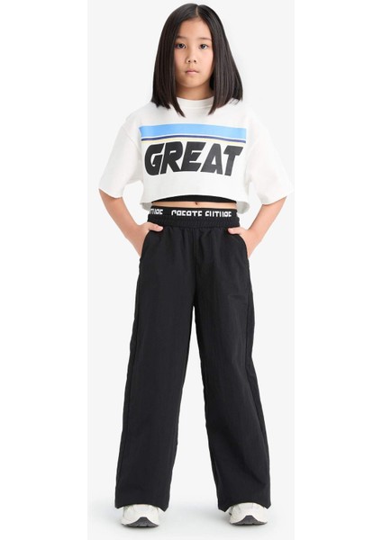 Kız Çocuk Wide Leg Geniş Paça Pamuklu Pantolon E1750A825SM modelleri