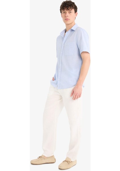 %100 Pamuk Regular Fit Kısa Kollu Gömlek F0228AX25SP