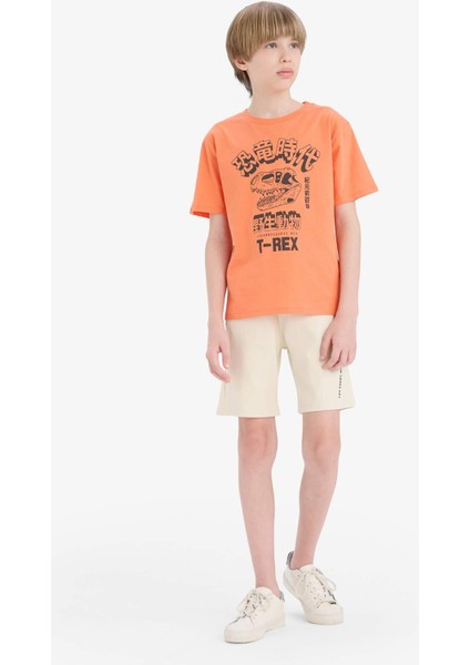 Erkek Çocuk Bisiklet Yaka Baskılı Kısa Kollu Tişört F0180A825SM fiyatları