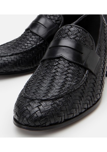 Masters 02ayh303180a100 Erkek Deri Siyah Yumuşak Dokulu Klasik Loafer modelleri
