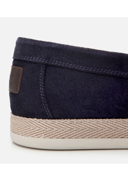 02ayh303150a680 Erkek Süet Deri Lacivert Rahat Tabanlı Espadril