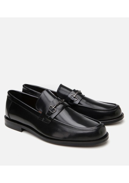 Masters 02ayh302600a100 Erkek Deri Siyah Toka Detaylı Klasik Loafer