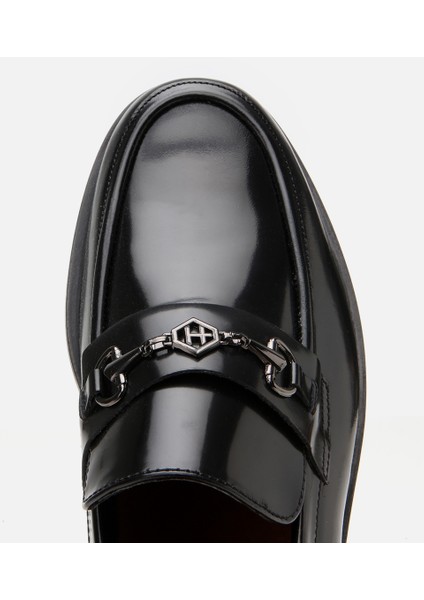 Masters 02ayh302600a100 Erkek Deri Siyah Toka Detaylı Klasik Loafer