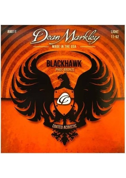 8011 Blackhawk 11-52 Phosphor Akustik Gitar Tel Seti