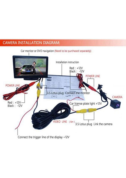 Araba Arka Görüş Kamerası Citroen C2 C3 C4 C5 C6 C8 Ds3 Ds4 Ds5/peugeot 106 208 307 308 3008CC Için Geri Vites Kamerası (Yurt Dışından)