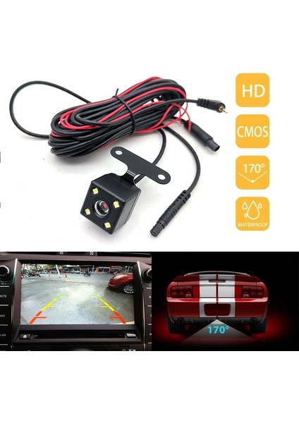 Adet 5 Pin Araç Dikiz Kamera Ters 170 Derece Geniş Açı Kayıt Park Su Geçirmez Gece Görüş Video Kamera (Yurt Dışından) fırsatları