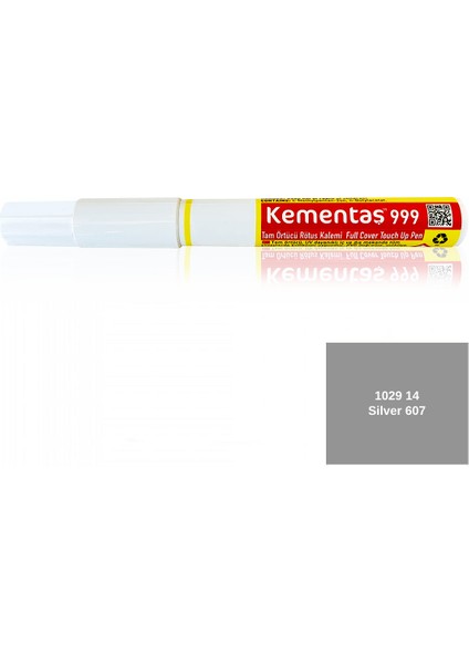 Tam Örtücü Rötuş Kalemleri 1029 14 Silver 607 Tam Örtücü Rötüş Kalemi