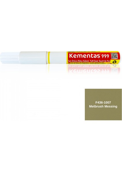 F436-1007 Metbrush Messing Tam Örtücü Rötuş Kalemi Tam Örtücü Rötuş Kalemleri