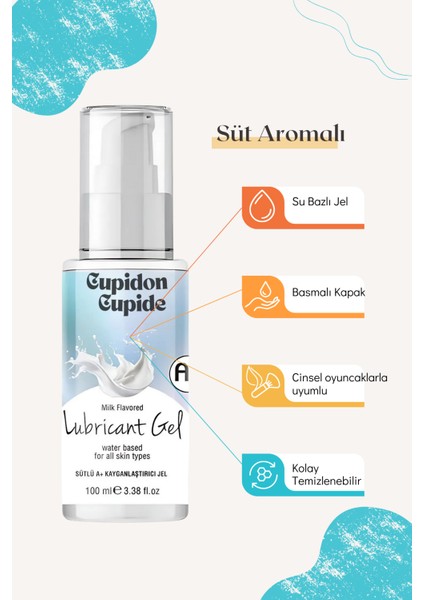Basmalı Kapak Su Bazlı Süt Aromalı Jel 100 ml
