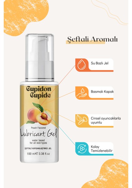 Basmalı Kapak Su Bazlı Şeftali Aromalı Jel 100 ml