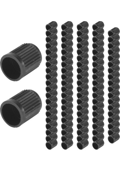 100'LÜ Set - Siyah Plastik Yedek Valf Kapakları. Arabalar, Kamyonlar, Motosikletler, Atv. Schrader Lastik Kapakları. (Yurt Dışından)