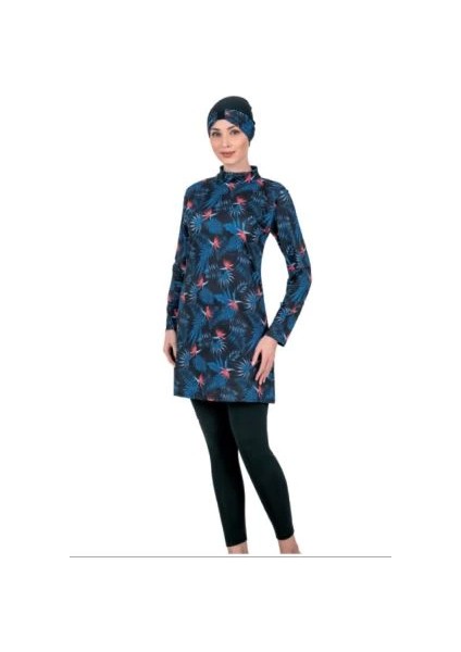 Fantasy 3443 Bayan Desenli Tesettür Mayo