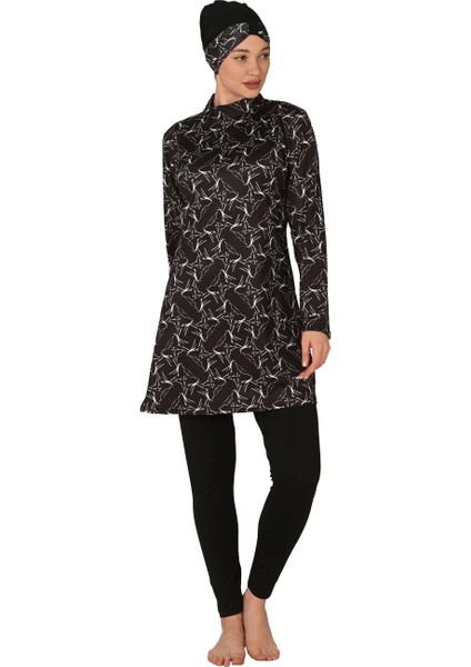 Fantasy 3419 Bayan Desenli Tesettür Mayo