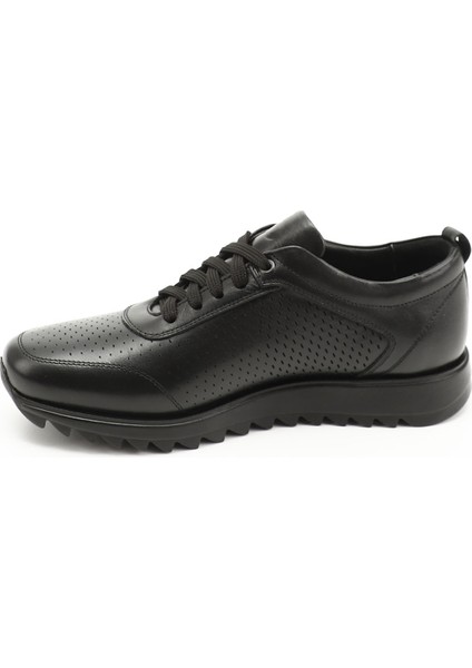 Erkek Siyah Hakiki Deri Bağcıklı Sneaker modelleri