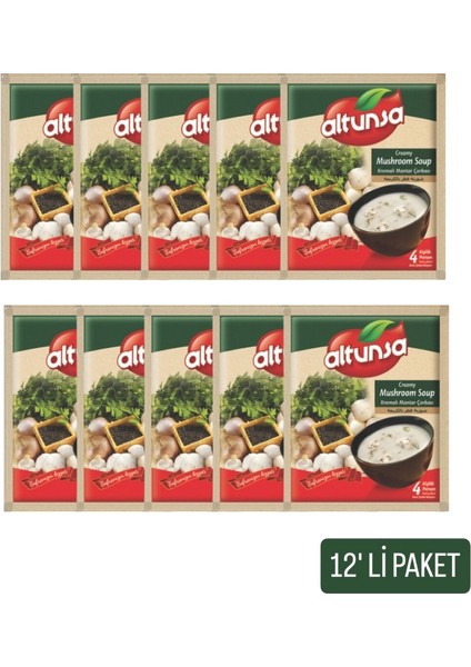 Hazır Kremalı Mantar Çorbası 60 gr 12 Li Paket
