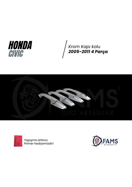 Honda Civic Krom Kapı Kolu 4 Kapı 2005-2011 Paslanmaz Çelik fiyatları