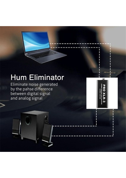 Pro Xlr-3 Profesyonel Stereo Toprak Döngüsü Izolatörü 3.5 Rca 6.35 Xlr Ses Gürültü Filtresi Gürültü Bastırıcı Izolatörü Pc Için (Yurt Dışından)